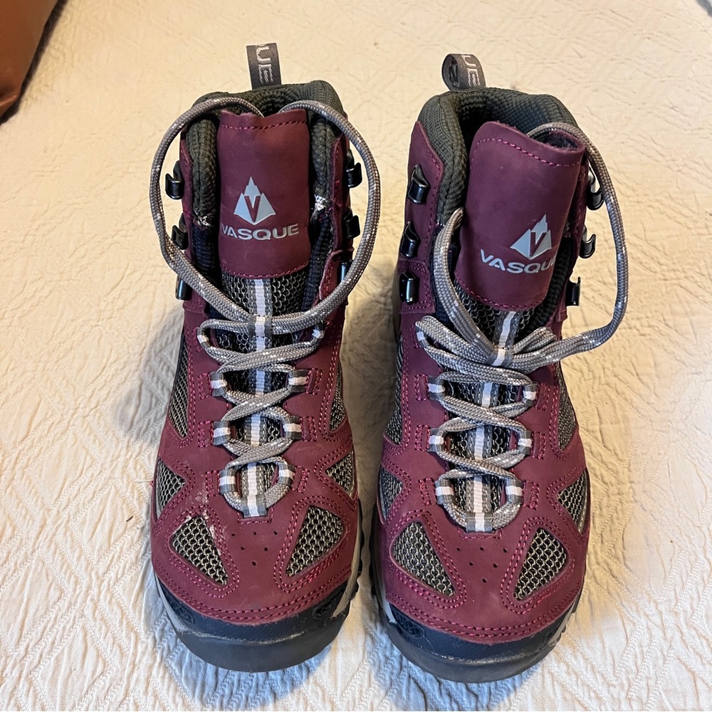 Vasque Maroon and Gray Outdoor Boots